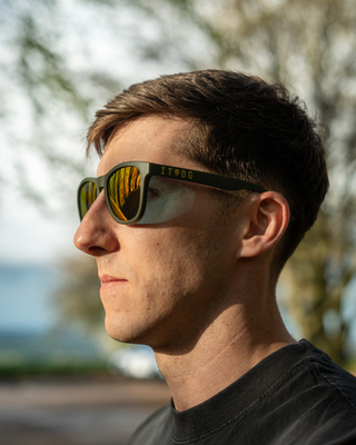 Green Orange Wayfarer Sunglasses