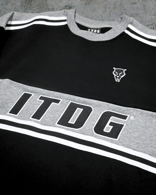 Retro Contrast Jumper Black
