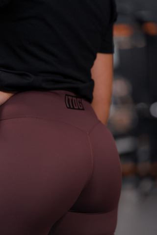 BDW Female Mid Shorts Burgundy