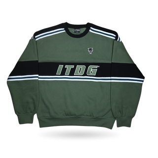 Retro Contrast Jumper Olive