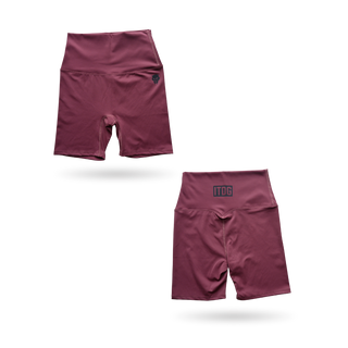 BDW Female Mid Shorts Burgundy