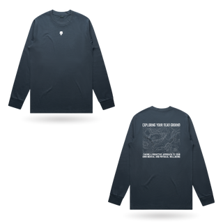 Explore Long Sleeve Tee Petrol Blue