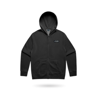 Explore Washed Trackie Washed Black Zip Hoodie